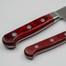 Korin Mahogany Deep Scarlet Inox Two Pieces Set - Gyuto & Petty hover-image