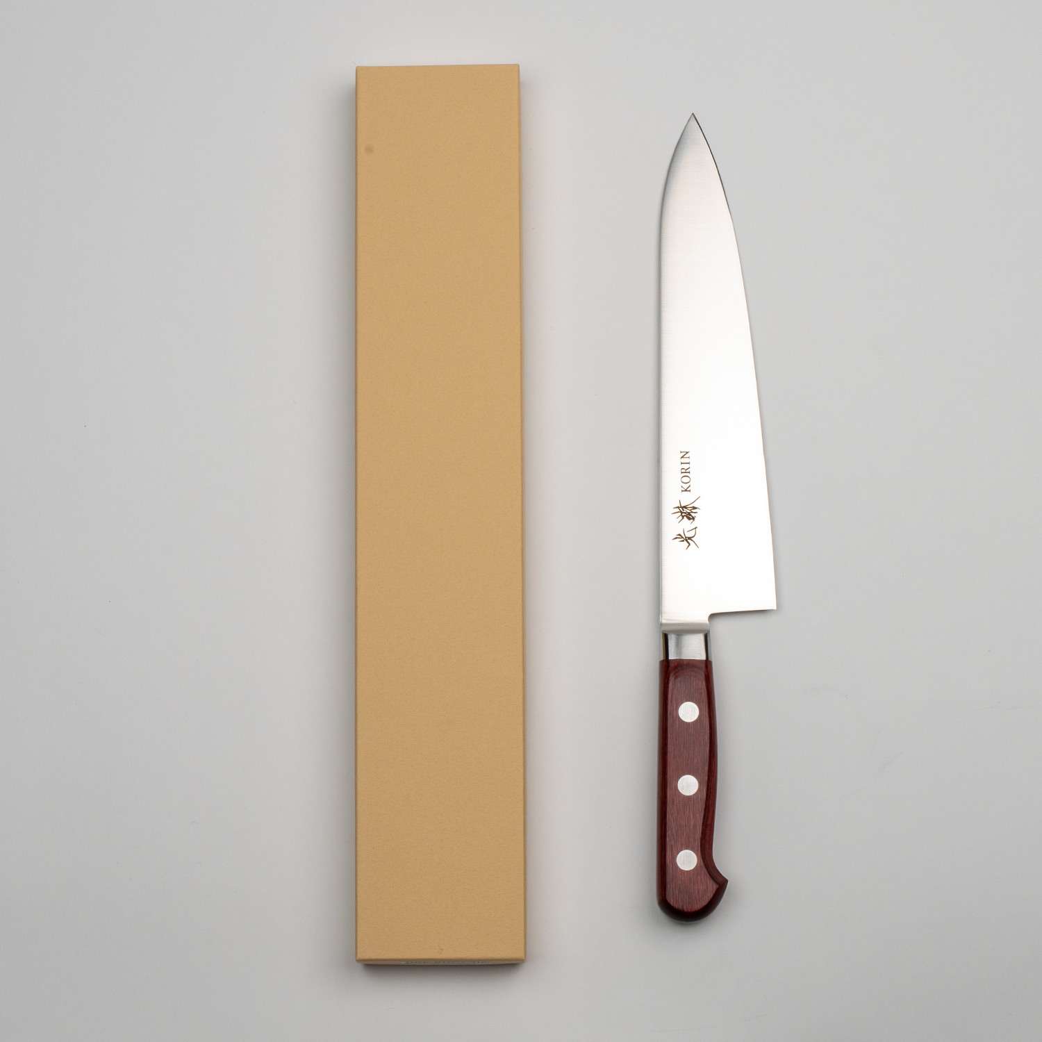 Korin Mahogany Deep Scarlet Inox Gyuto 8.2