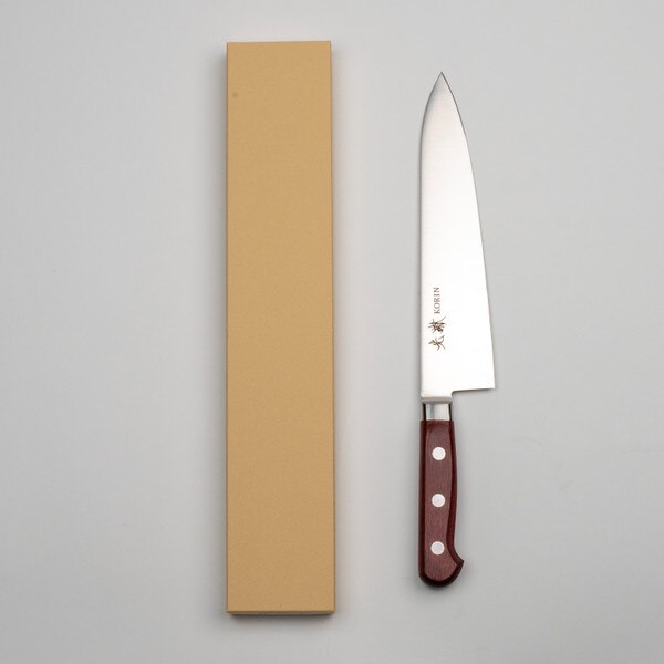 Image of Korin Mahogany Deep Scarlet Inox Gyuto 8.2" (210 mm) 2