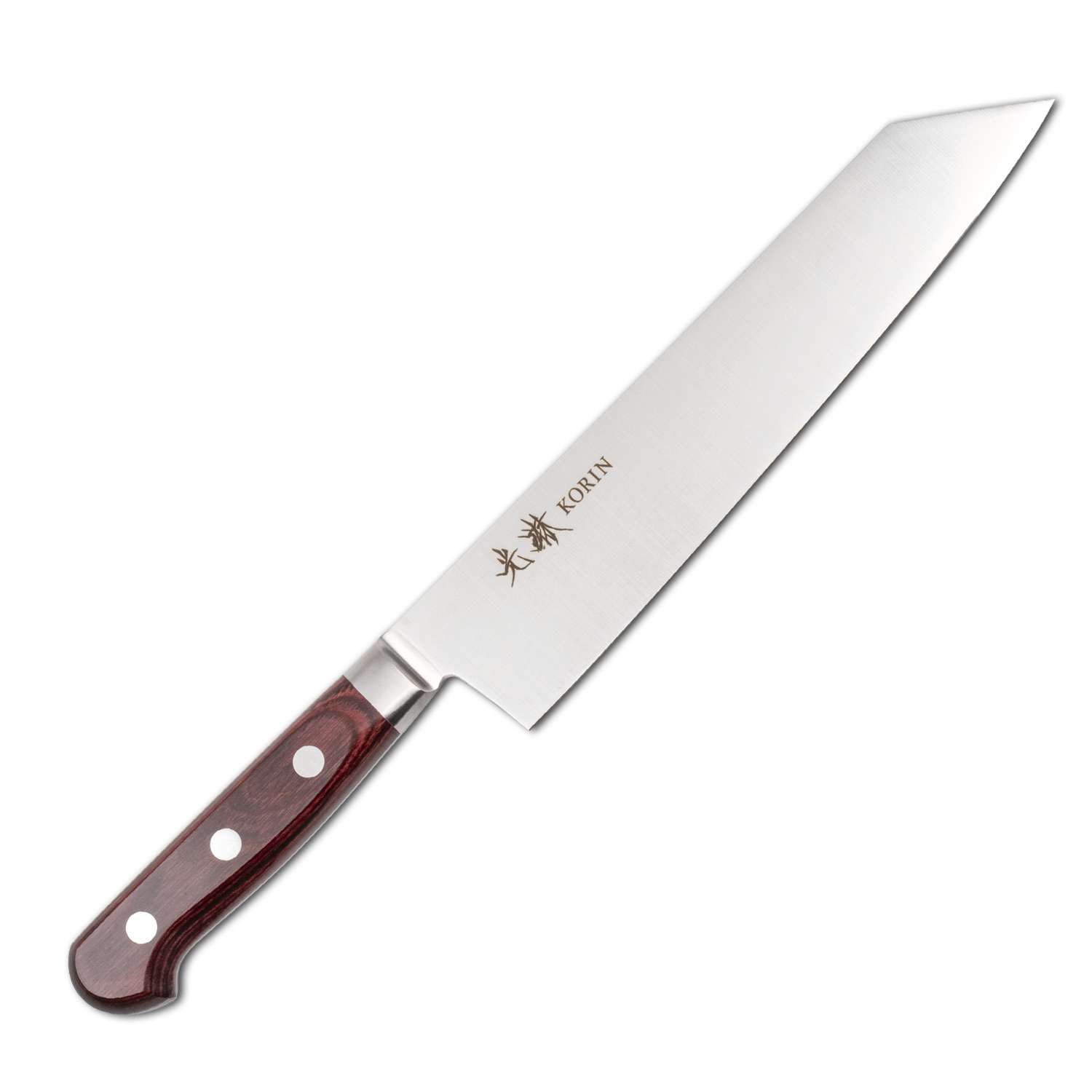 コーリ鋼の短刀/Cori-Steel Cutter 4枚セット 英語版 Korin Mahogany Deep Scarlet Inox Kiritsuke 8.2