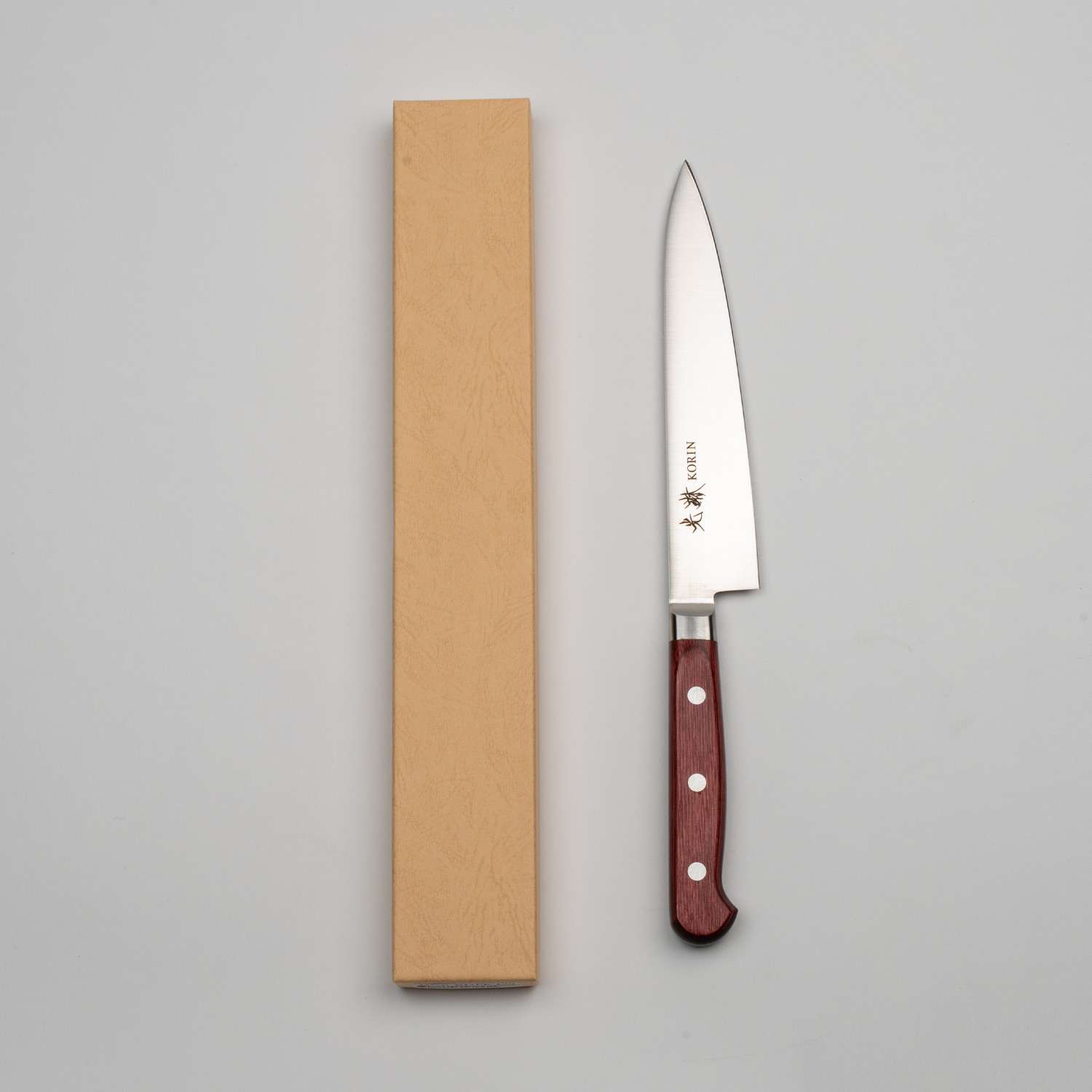 Korin Mahogany Deep Scarlet Inox Petty 5.9
