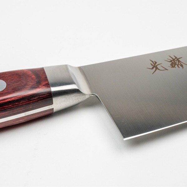 Image of Korin Mahogany Deep Scarlet Inox Santoku 7" (180 mm) 4