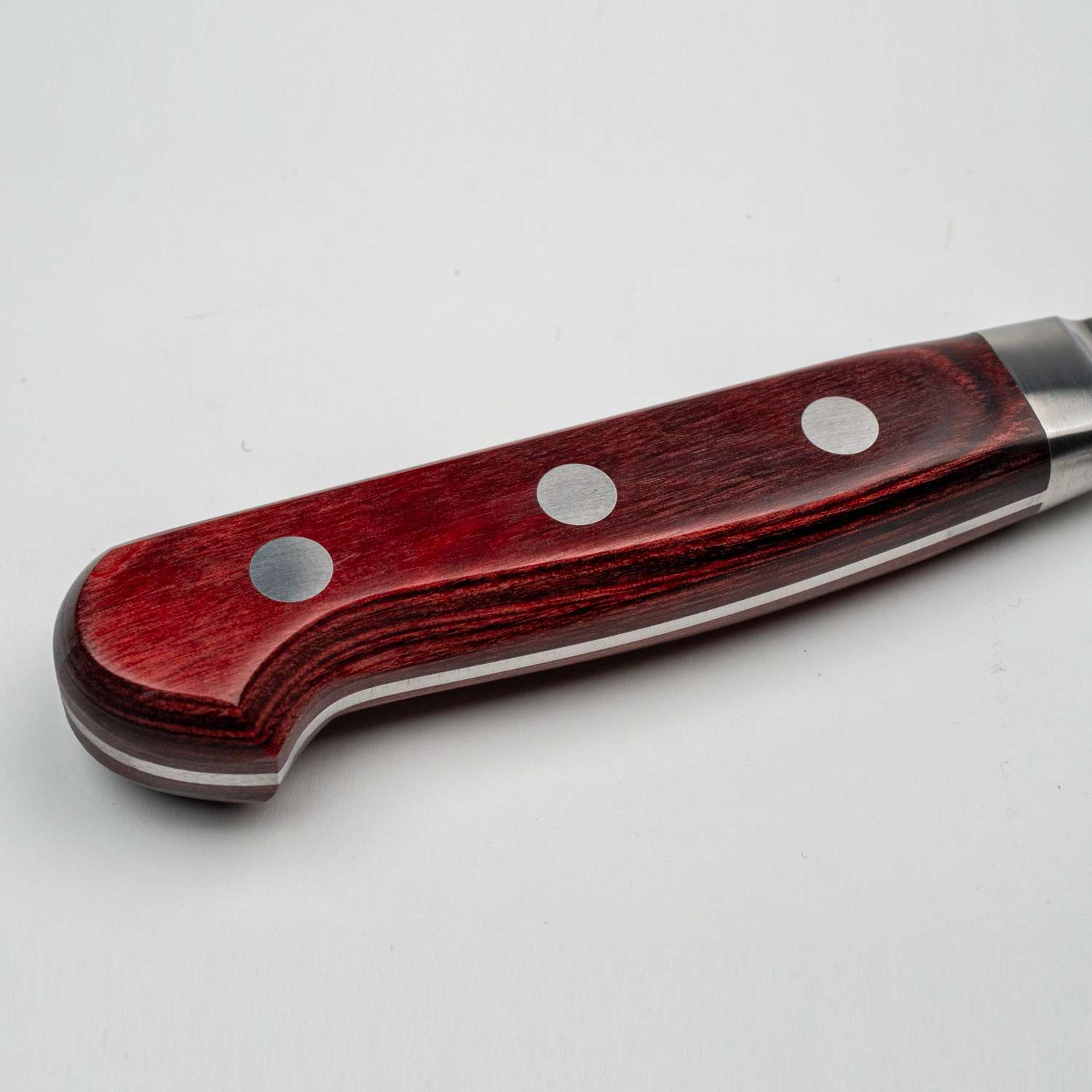 Korin Mahogany Deep Scarlet Inox Santoku 7