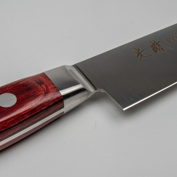 Image of Korin Mahogany Deep Scarlet Inox Sujihiki 9.4" (240 mm) 4