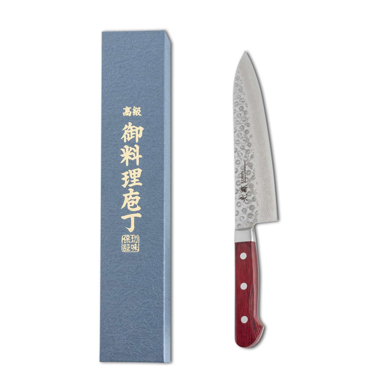 Korin Tsuchime Hammered Damascus Gyuto 8.2