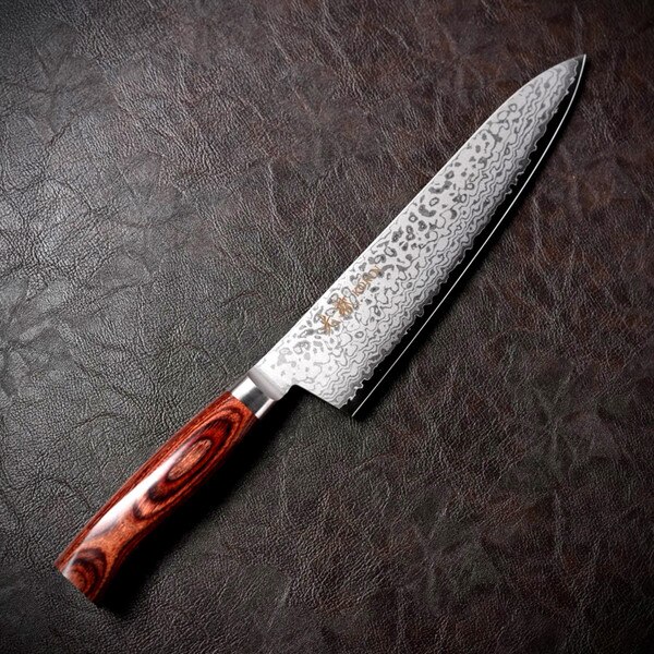 Image of Korin VG10 Damascus with Brown Mahogany Handle Gyuto 8.2" (210 mm) 1