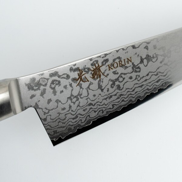 Image of Korin VG10 Damascus with Brown Mahogany Handle Gyuto 8.2" (210 mm) 4