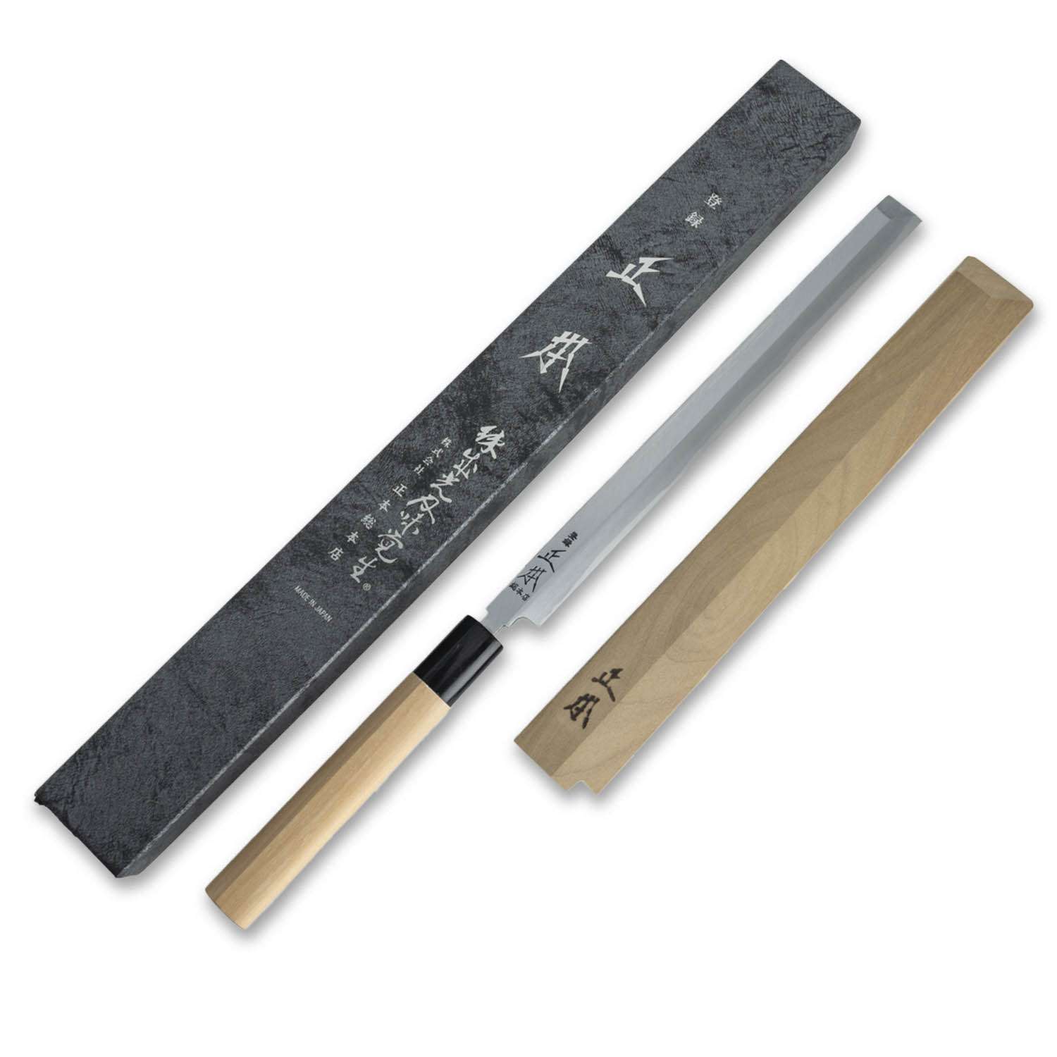 Masamoto Sohonten Shiro-ko Hongasumi Takobiki with Saya 9.4