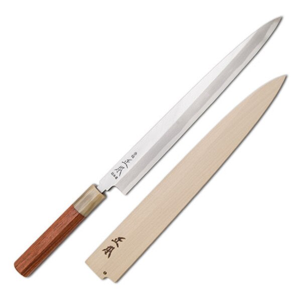 Image of Masamoto Sohonten White #2 Hongasumi Quince Wood Handle Yanagi 1