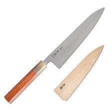 Masamoto Hongasumi White Steel Wa-Gyuto w/Quince Wood Handle,