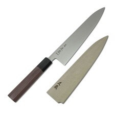 Masamoto Hongasumi White Steel Wa-Gyuto w/Purple Heart Wood Handle
