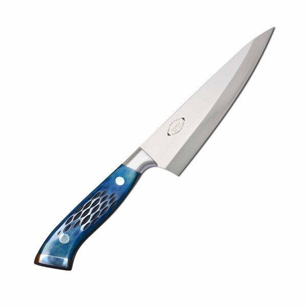 Image of Nenohi Nenox Blue Bone Handle Honesuki 5.9" (15 cm) 1