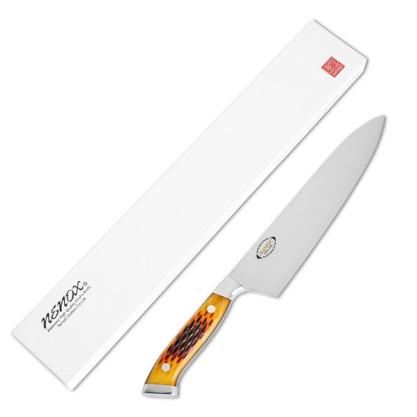 Image of Nenohi Nenox Brown Bone Handle Gyuto 8.2" (21cm) 2
