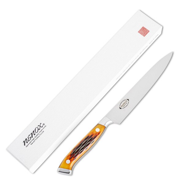 Image of Nenohi Nenox Brown Bone Handle Petty 5.9" (15cm) 2