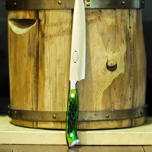 Image of Nenohi Nenox Green Bone Handle Petty 5.9" (15cm) 7