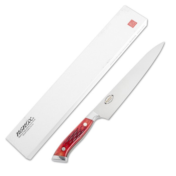 Image of Nenohi Nenox Red Bone Handle Sujihiki 9.0" (23cm) 2