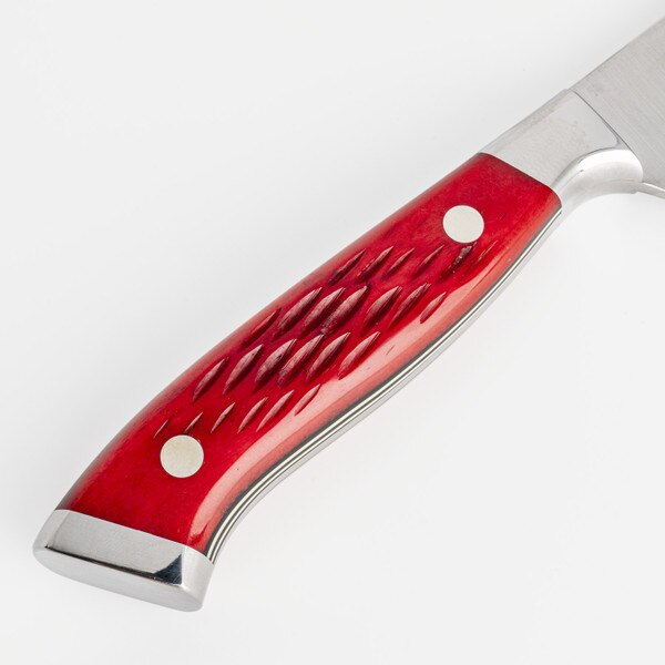 Image of Nenohi Nenox Red Bone Handle Yo-Deba 6.4" (16.5cm) 5