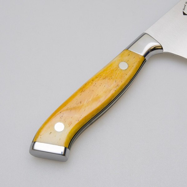Image of Nenohi Nenox Yellow Handle Wide Kiritsuke 2