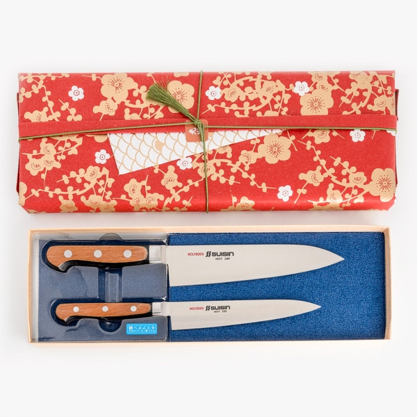 Togiharu Inox Steel 2pcs Set - Santoku 7.0 (18cm), Petty 5.9 (15cm) -  Right