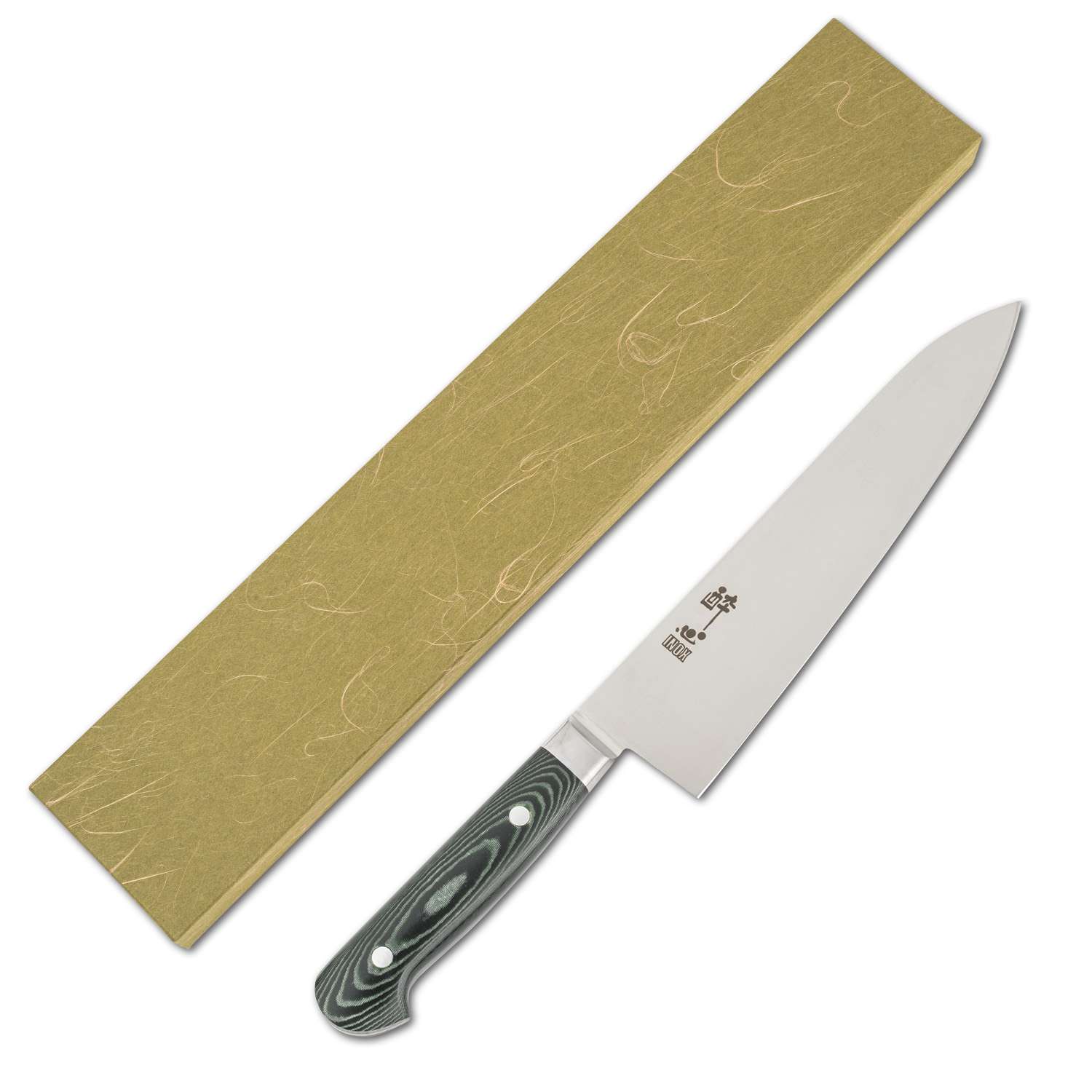 Suisin Premium Inox Forest Green Handle Gyuto 8.2