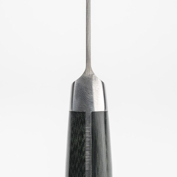 Image of Suisin Premium Inox Forest Green Handle Santoku 7" 3