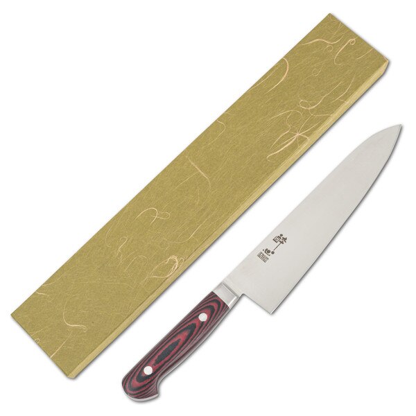 Image of Suisin Premium Inox Maroon Red Handle Gyuto 9.4" 2