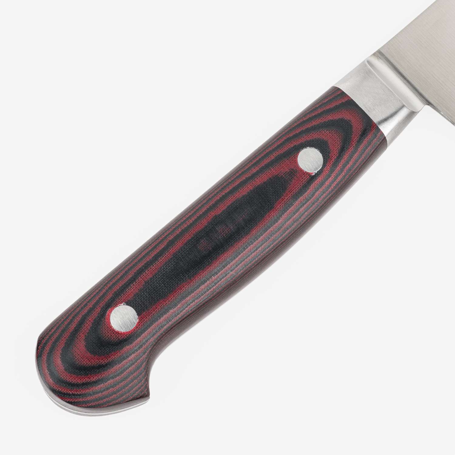Suisin Premium Inox Maroon Red Handle Santoku 7