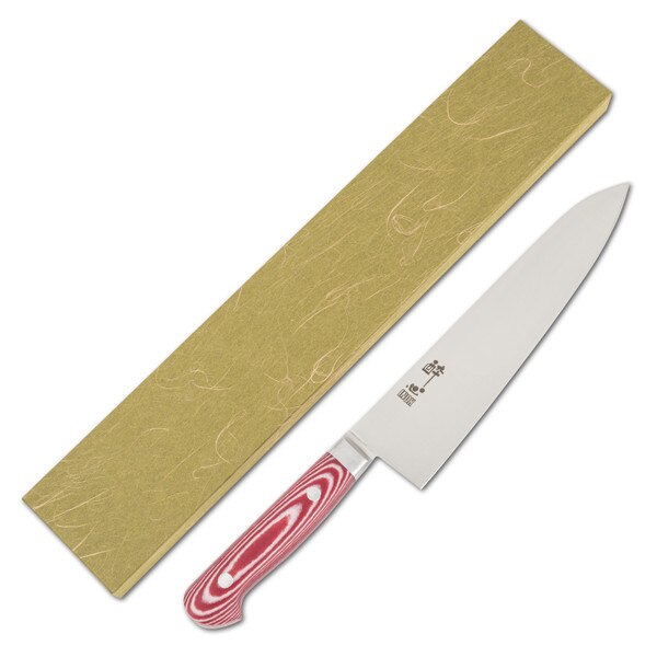 Image of Suisin Premium Inox Rose Red Handle Gyuto 8.2" 2