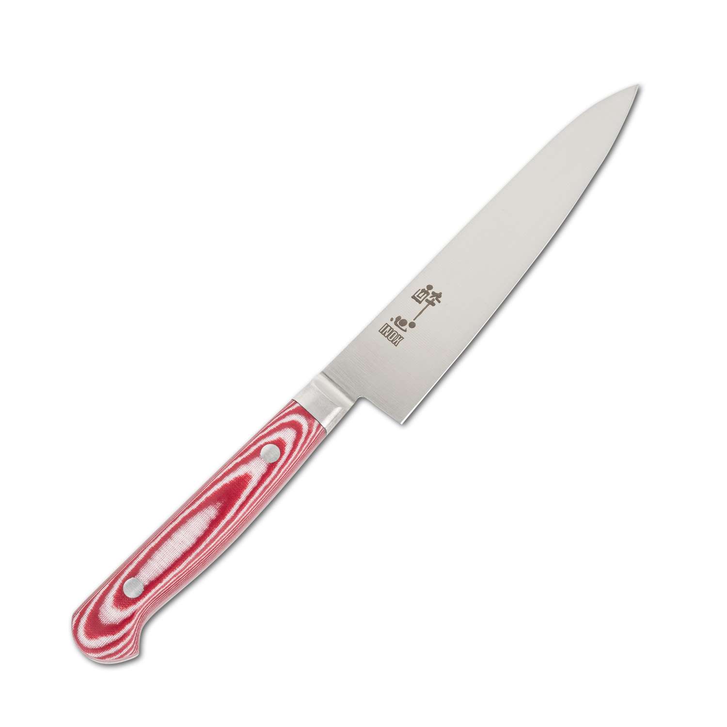 Suisin Premium Inox Rose Red Handle Petty 5.9