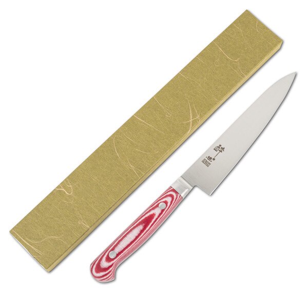 Image of Suisin Premium Inox Rose Red Handle Petty 5.9" 2