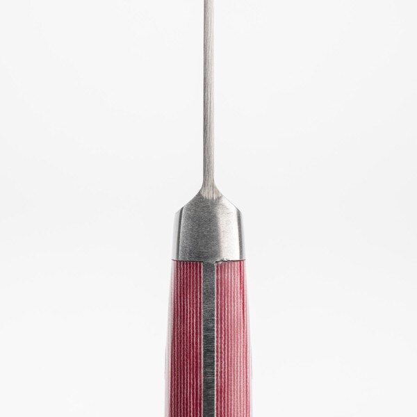 Image of Suisin Premium Inox Rose Red Handle Petty 5.9" 3
