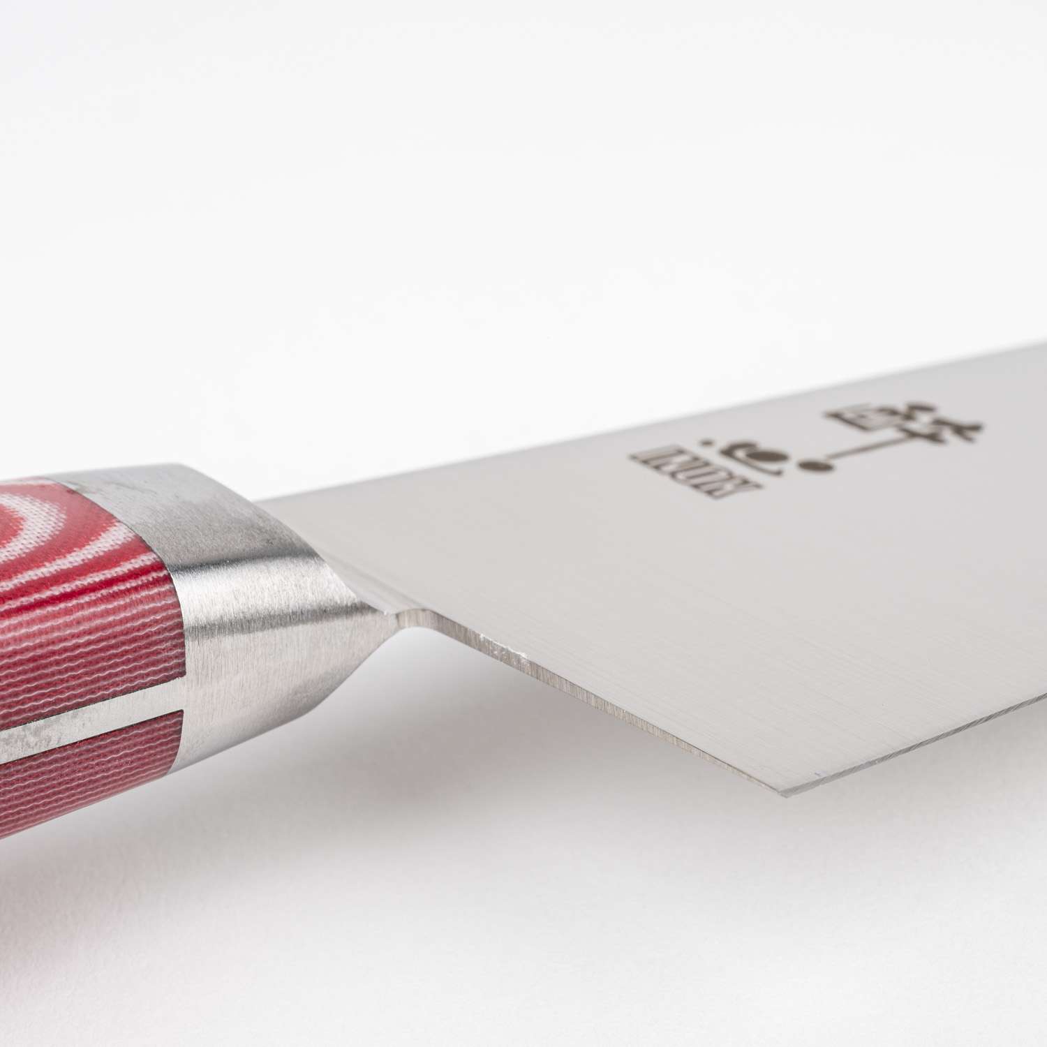 Suisin Premium Inox Rose Red Handle Santoku 7