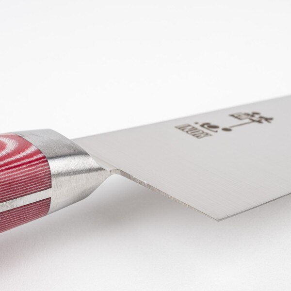 Image of Suisin Premium Inox Rose Red Handle Santoku 7" 4