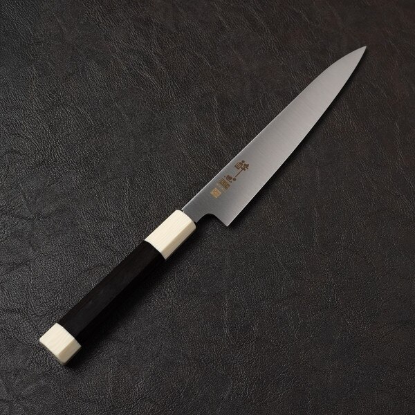 Image of Suisin Inox Honyaki Ebony Handle Wa-Petty 7" (180 mm) 6