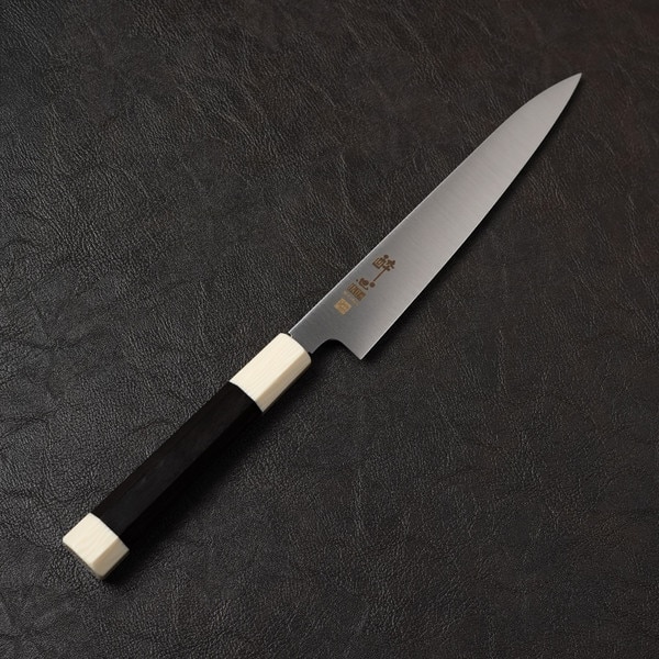 Image of Suisin Inox Honyaki Ebony Handle Wa-Petty 8.2" (210 mm) 5
