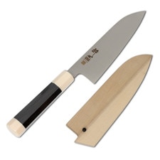 Suisin Inox Honyaki Ebony Handle Wa-Santoku 7" (180 mm)