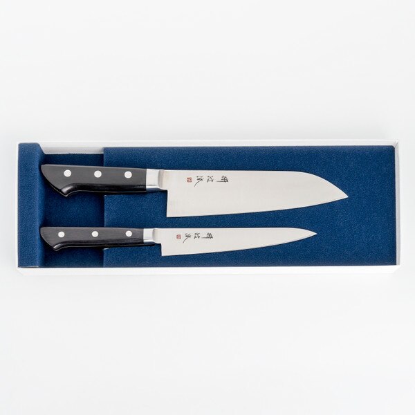 Togiharu Inox Steel 2pcs Set - Santoku 7.0 (18cm), Petty 5.9 (15cm) -  Right