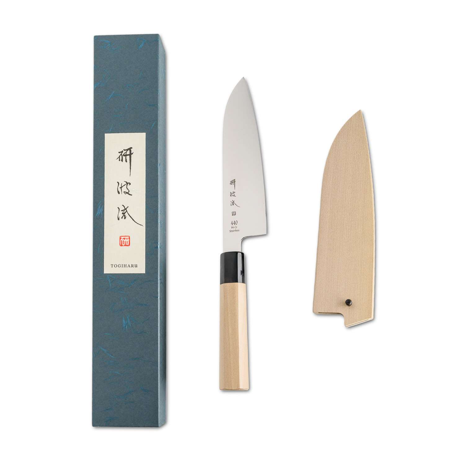 Togiharu Wa-Santoku V (18cm) with Saya - Right | Korin