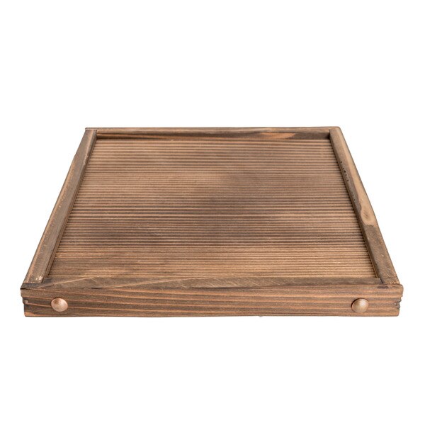 Image of Yakisugi Wooden Base with Edge 8" 1