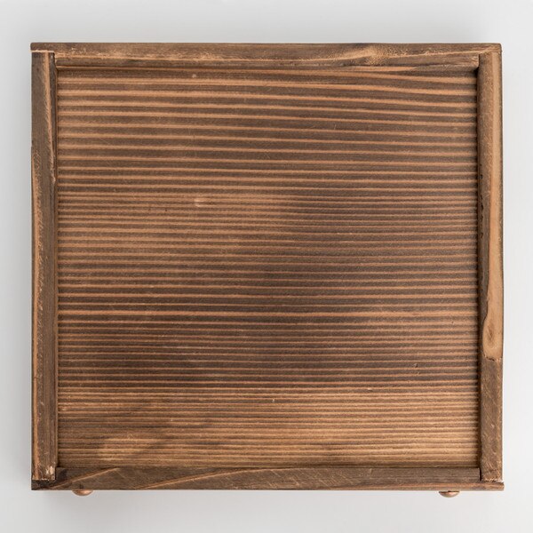 Image of Yakisugi Wooden Base with Edge 8" 3