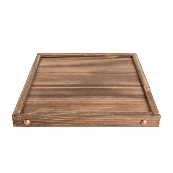 Image of Yakisugi Wooden Base with Edge 7.2" 1