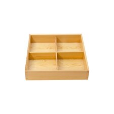 Wooden Kiwami 4 Divided Bento Box 10"
