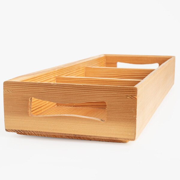 Image of Wooden Kiwami 3 Divided Bento Box 14.75" 4