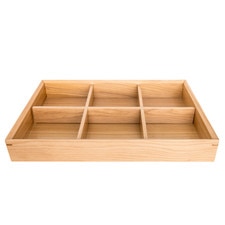 Wooden Kiwami 6 Divided Bento Box 12"