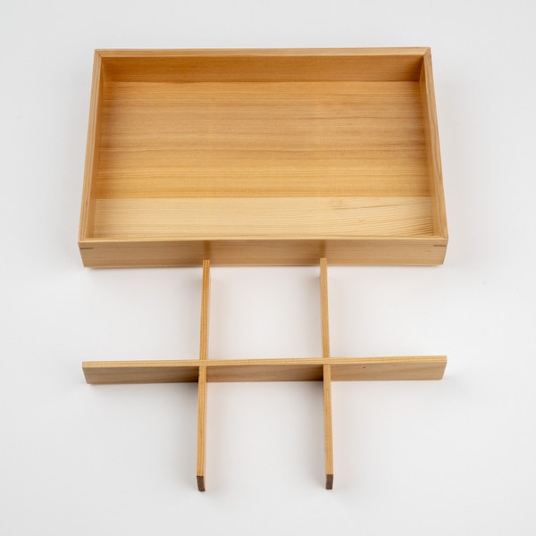 Image of Wooden Kiwami 6 Divided Bento Box 12" 5
