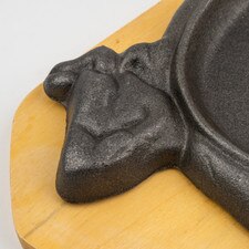 Ox Steak Pan w/ Light Beige Wooden Base 12.5" hover-image