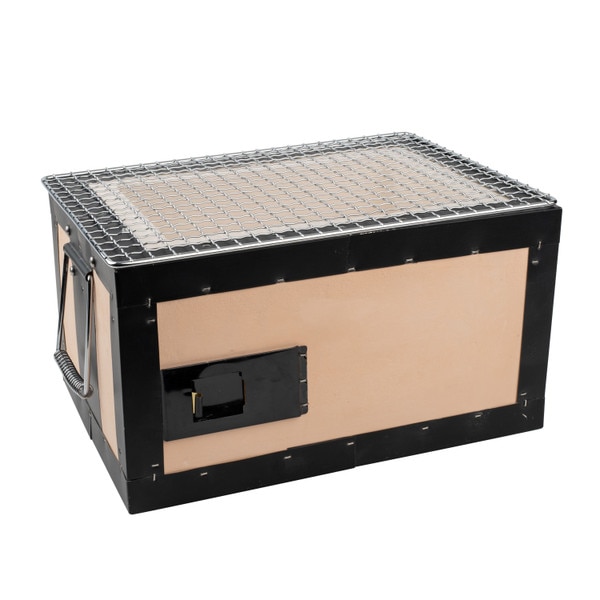 Image of Japanese-Style Charcoal Konro Grill with Net - 12.25" 1