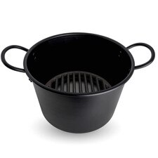 Iron Charcoal Starter Pan with Handles 12.5"Dia. x 8"H