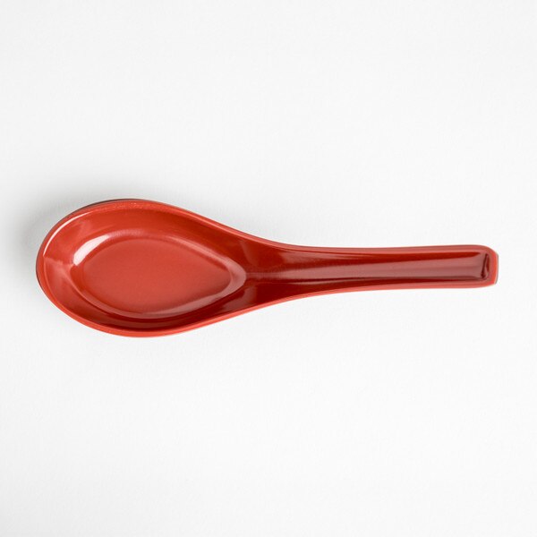 Image of Melamine Red Black Spoon 5.5" 3