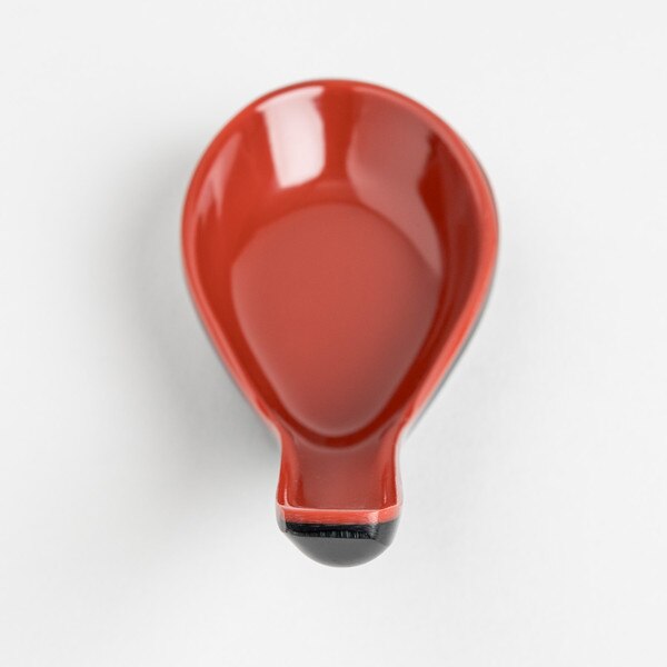 Image of Melamine Red Black Spoon 5.5" 4
